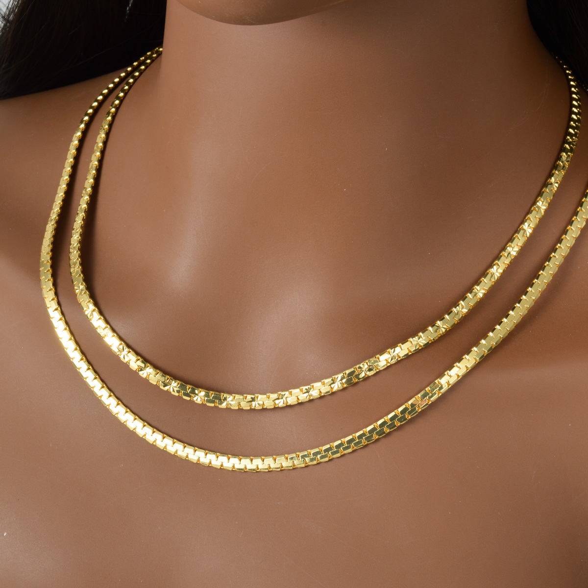 18K Plated Reversible Double-Sided Chain Necklace — Versatile Gift